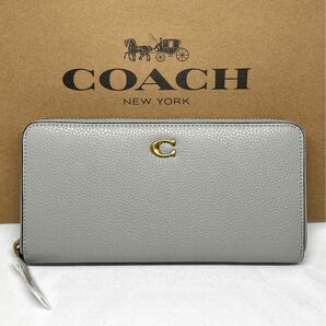 コーチ COACH 長財布 ラウンドファスナ グレー 新品