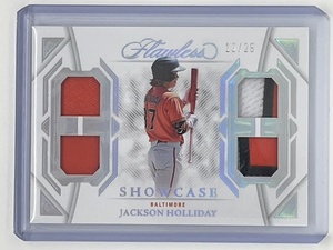 2023 Panini Flawless JACKSON HOLLIDAY RC PATCH 実使用3色パッチ 13/25枚限定 Baltimore Orioles!!