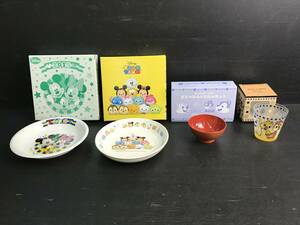 ピ/Disney/グッズ/4点セットまとめ売り/カレー皿/グラス/お茶碗&お椀/ディズニー/4.1-67 ST