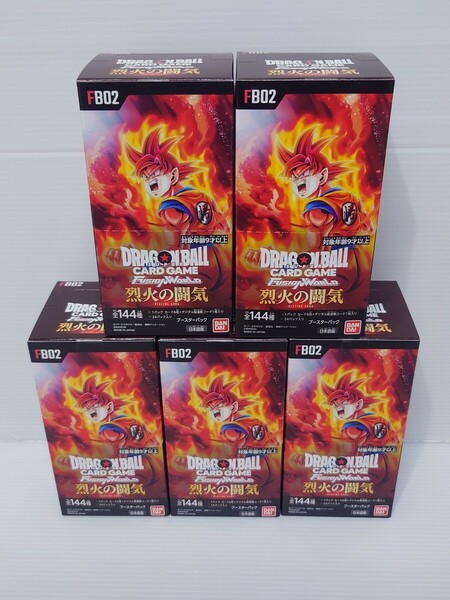 5box 烈火の闘気　テープ付　未開封　ドラゴンボール　フュージョンワールド