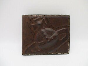○ Vivienne Westwood ヴィヴィアン ウエストウッド レザー 二つ折り財布 中古品