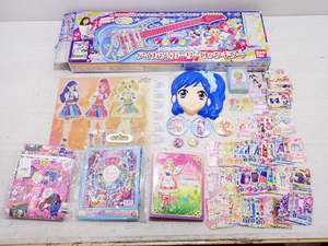 【Y9887】 アイカツ! アイカツカード ガーリーロックギター お面 オックス生地 うきわ デスクマット 缶バッチ まとめて