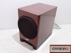[Y9916] ONKYO усилитель встроенный сабвуфер система SL-A250 Junk / звуковая аппаратура звук оборудование динамик настоящий дерево отделка 