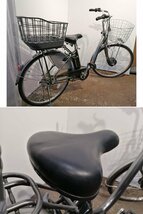 充電回数約50回■電動アシスト自転車 BRIDGESTONE FRONTIA F6DB38 26インチ シルバー 内装3段 実力容量81～100％ カゴ 名古屋 ブリヂストン_画像3