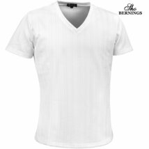 341842-01 Tシャツ Vネック ヘリンボーン柄 シンプル 半袖 無地 織柄 ファッション おしゃれ メンズ(ホワイト白) シンプル M_画像1