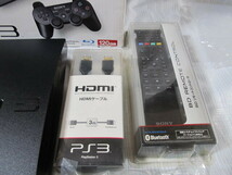 ●未使用並●【SONY】PS3/120GB/CECH-2000A+リモコン+HDMA+ソフト8本セット_画像3