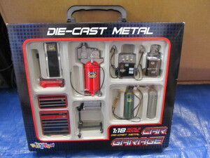 * beautiful *1/18 die-cast metal /CAR garage [KINS FUN] present condition goods 