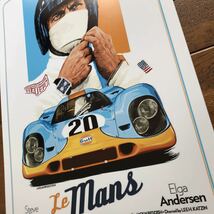 ポスター★『栄光のル・マン』（Le Mans ）1971 レアポスター★スティーブ・マックイーン/ポルシェ・917K/ガルフ/512Ｓ_画像5