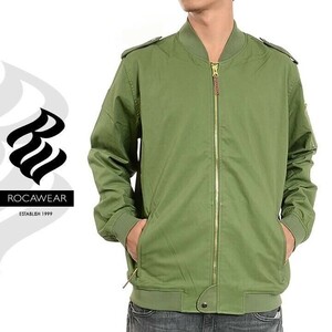 【新品未使用】ロカウェア ROCAWEAR ミリタリージャケット カジュアルジャケット コットンジャケット XL ビッグサイズ カーキ オリーブ