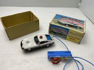 * Bandai old Bandai * Fairlady Z patrol car tin plate handle remote control that time thing Showa era [ used / present condition goods / operation not yet verification Junk ]