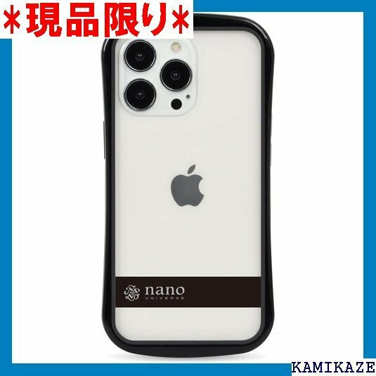 nano universe iPhone13 Pro ランド アイフォン13プロ 透明 スマホケース ブラック 2882