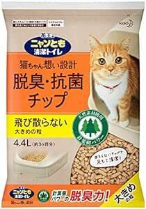 ニャンとも清潔トイレ 脱臭・抗菌チップ 大容量 大きめの粒 4.4L [猫砂] システムトイレ