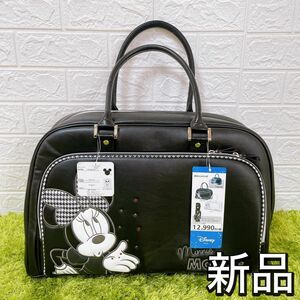 【新品】アルペンオリジナル ディズニー ミニー ゴルフ ボストンバッグ　レディース　かわいい　シューズケース ブラック　ゴルフ用