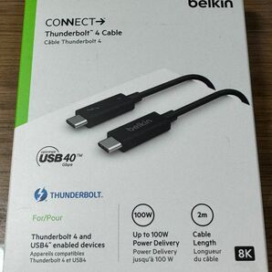 Belkin USB-Cケーブル Thunderbolt 4/USB4 100W 40Gbps高速データ転送 8K対応