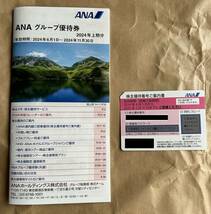 【送料無料】ANA（全日空）株主優待割引券 1枚 2024年上期分【発送は定形郵便のみ】_画像1