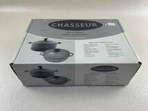 （N１）マニア必見！★CHASSEUR 未使用 フランス製 シャスール ホーロー鍋★両手鍋 ピンク 調理器具 カワイイ鍋★綺麗です！_画像2