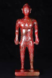 秘藏 清時代 和田玉 手作り彫刻 人體 古置物 極細工 古美味 古美術 Z0503