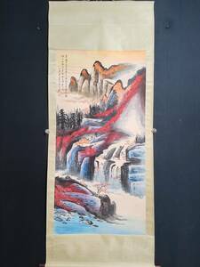 Art hand Auction गुप्त संग्रह: चीनी आधुनिक और समकालीन कलाकार झांग दाई-चिएन द्वारा लैंडस्केप पेंटिंग, झोंगटांग पेंटिंग, विशुद्ध रूप से हाथ से चित्रित, ज़ुआन पेपर, लटकता हुआ स्क्रॉल, उत्तम कारीगरी, दुर्लभ आइटम, चीनी प्राचीन व्यंजन, प्राचीन कला, एल0517, कलाकृति, चित्रकारी, अन्य