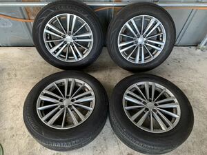 225/60R17 BRIDGESTONE REGNO GRVⅡ 21年 4.5mm SUBARU純正ホイール 17×7J 中古タイヤホイールセット