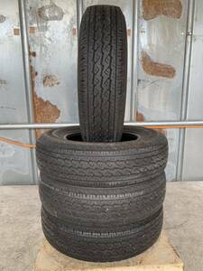 送料込み！175R14 BRIDGESTONE V600 21年製 7.5mm 中古トラックタイヤ４本セット