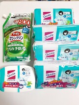 花王 トイレクイックル 容器入り ミントの香り 10枚 × 1個+詰め替えシート20枚入り×4P　トイレマジックリン　詰め替え用特大800nl×1_画像1