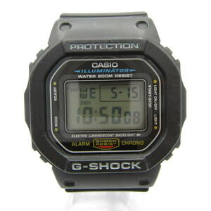 T9980☆【SALE】CASIO G-SHOCK デジタル DW-5600E【3229】DW-5600E-1 ブラック カシオ Gショック 中古品【時計】