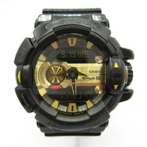 T9993☆CASIO G-SHOCK デジアナ GBA-400【5413】GBA-400-1A9JF G’MIX ブラック×ゴールド カシオ Gショック 中古品【時計】