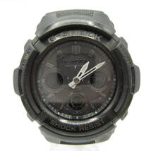 T1016☆CASIO G-SHOCK デジアナ タフソーラー マルチバンド6 AWG-M100SBB【5230】AWG-M100SBB-1AJF カシオ Gショック 中古品【時計】_画像1