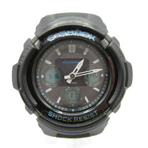 T1018☆CASIO G-SHOCK デジアナ タフソーラー マルチバンド6 AWG-M100BA【5230】AWG-M100BA-1AJF カシオ Gショック 中古品【時計】