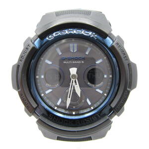 T1238☆CASIO G-SHOCK デジアナ タフソーラー マルチバンド6 AWG-M100A【5230】AWG-M100A-1AJF カシオ Gショック 中古品【時計】