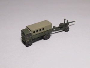 1/144 WWII British Mtador Truck /w 5.5 inch Gun green painted