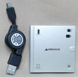 USBカードリーダー GREEN HOUSE GH-CRSQ10-U2 送料180円 SD メモリースティック スマートメディア MMC コンパクトフラッシュ Compact Flash