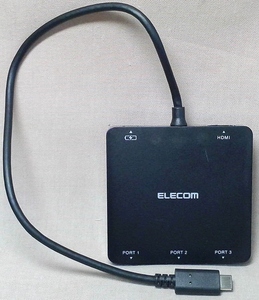 USB 3.1 Type-C搭載ドッキングステーション エレコム U3HC-DC03BBK 送料180円 PD対応 充電 HDMI出力 ハブ 3.0 Power Delivery ELECOM