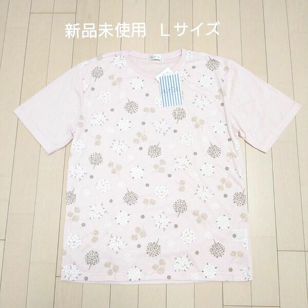 【未使用】レディース 花柄 半袖Tシャツ 
