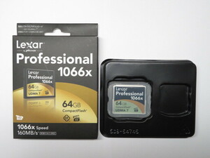 美品希少 レキサー 64GB CFカード Lexar Professional 1066x Speed 160MB/s UDMA 7 元箱入り