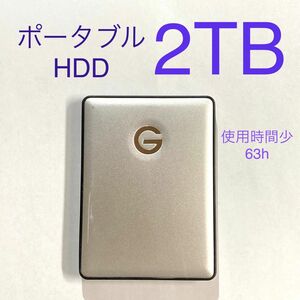 ★ 2TB ポータブルHDD G drive mobile 0G06072 ポータブルハードディスク USB3.0 中古 ★ 