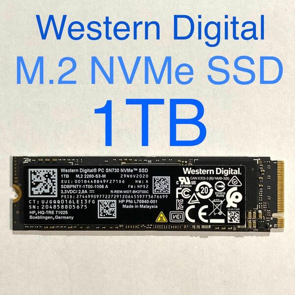 ★ 1TB SN730 Western Digital M.2 NVMe SSD PCIe3.0 ×4 中古良品
