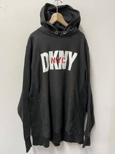 90'sビンテージDKNYビッグロゴ黒 スウェットパーカー