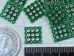 3x3.*1cm angle * very small electron construction for universal basis board. 25 pieces set *gala Epo * both sides *s Roo hole * green color (U1010SG)