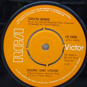 DAVID BOWIE (デヴィッド・ボウイ) -Sound And Vision (UK オリジナル「ラウンドセンター」7