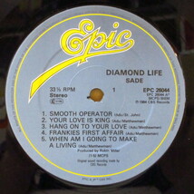 SADE(シャーデー)-Diamond Life (UK オリジナル LP/裏ジャケにステッカー付き見開きジャケ)シャー_画像3