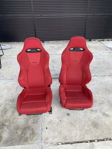 超希少の美品! 赤 レカロシート SP-J EP3 シビック タイプR 前期 純正 RECARO TYPE-R 運転席 助手席 CIVIC 左右 レッド