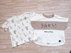 新品未使用品　バースデイ　cottoli &futafutaディズニー　Tシャツ　80サイズ