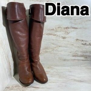 『お呼ばれコーデ』Diana ダイアナ ピンヒール ロングブーツ ブラウン 22 AW Q2