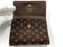 【 ブラウン系！ 】LOUIS VUITTON/ ルイ・ヴィトン モノグラム デニム ダブルホック サイフ コンパクト！ ジャンク品_画像4