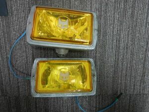 4681 S.E.V. MARCHAL マーシャル IODE 850GT イエロー 黄Color 四角形 Foglamp 2点set　ジャンク