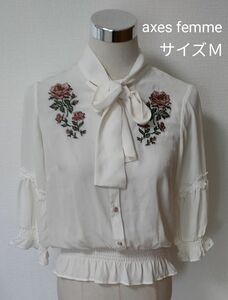 axes femme　七分袖　トップス　ブラウス　Ｍ