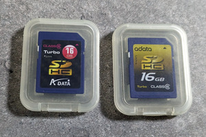 A DATA SDHC Class6Turbo 16Gb ２個