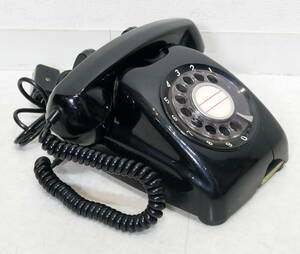 ^(R605-E76) junk black telephone 600-A2 Japan electro- confidence telephone corporation Showa Retro 