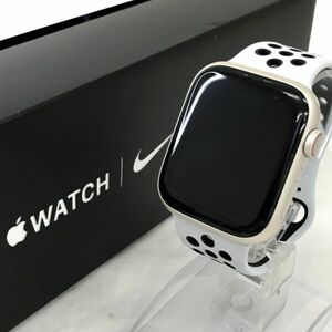 Apple Watch Nike Series 7 GPS+Cellularモデル 45mm MKL43J アップルウォッチ ナイキ 腕時計 アルミニウム スターライト 箱付き